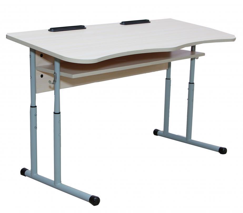 Стіл учнівський 2-місний антисколіозний з полицею, регулюється на ростові групи № 4-6 KOMODO